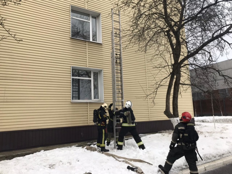 Тренировка дежурных сил при возникновении пожара