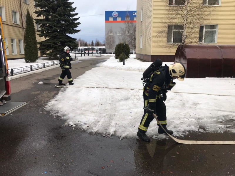 Тренировка дежурных сил при возникновении пожара