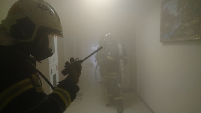 Тренировка дежурных сил при возникновении пожара