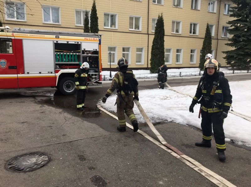 Тренировка дежурных сил при возникновении пожара