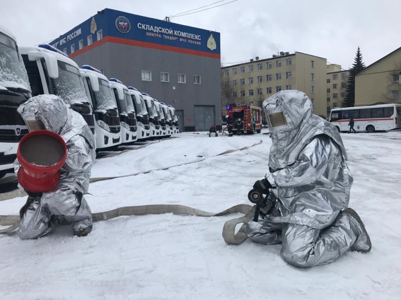Проведены сборы с личным составом нештатной пожарной команды
