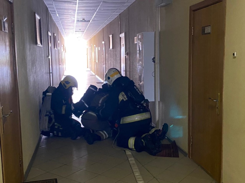 Прошла тренировка дежурных сил при возникновении пожара