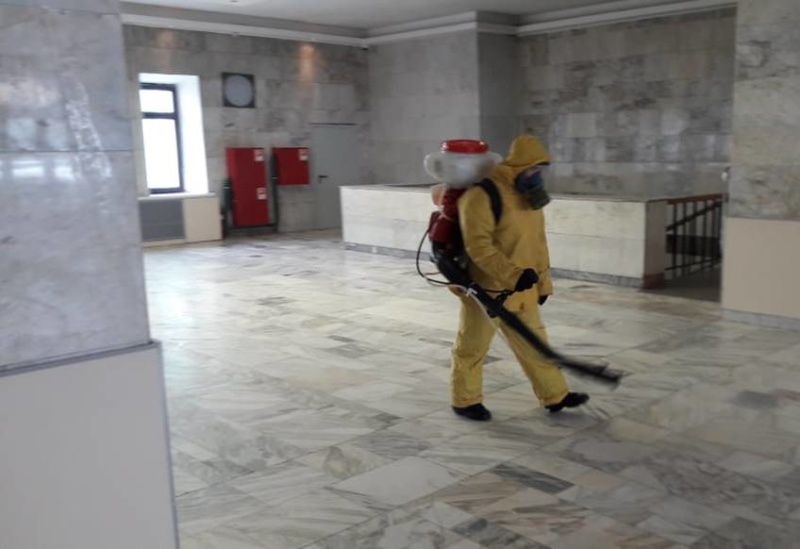 Дезинфекция Белорусского вокзала
