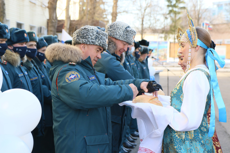 Встреча отряда из служебной командировки