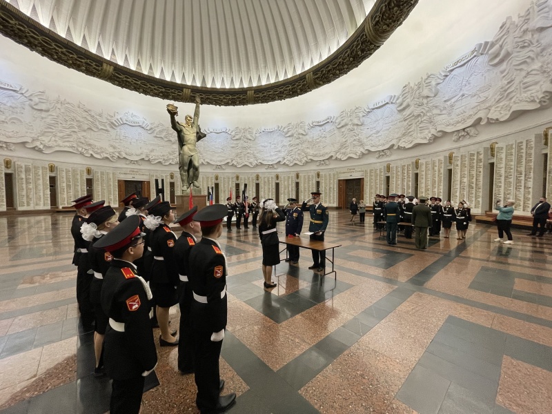 Участие в торжественном мероприятии, посвящения в звание "Российского кадета"