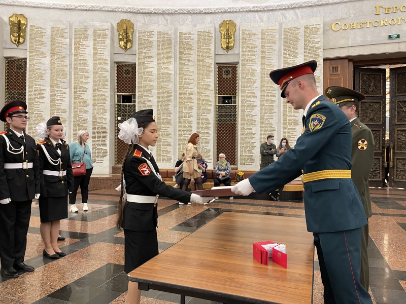 Участие в торжественном мероприятии, посвящения в звание "Российского кадета"