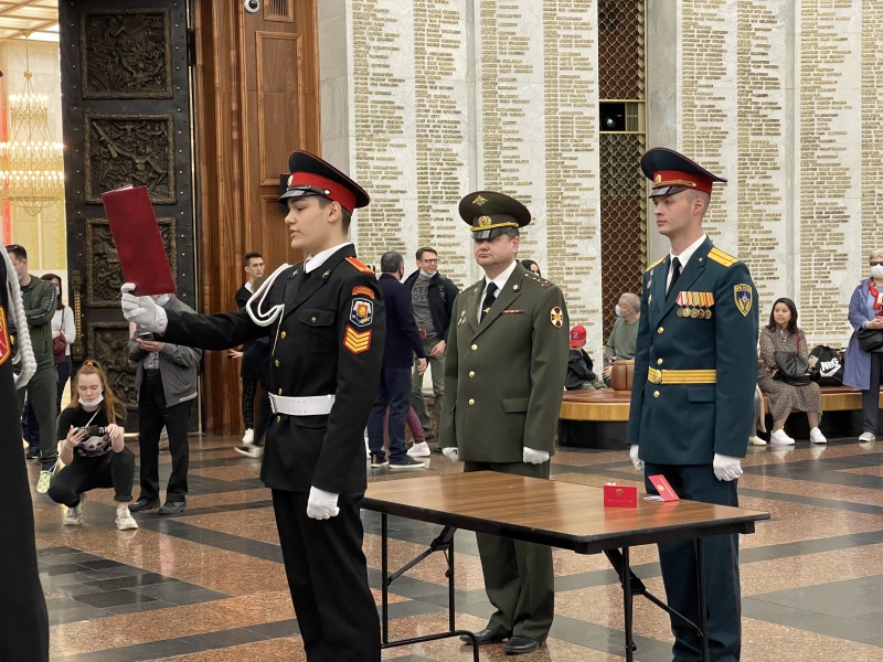 Участие в торжественном мероприятии, посвящения в звание "Российского кадета"
