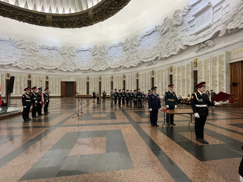 Участие в торжественном мероприятии, посвящения в звание "Российского кадета"