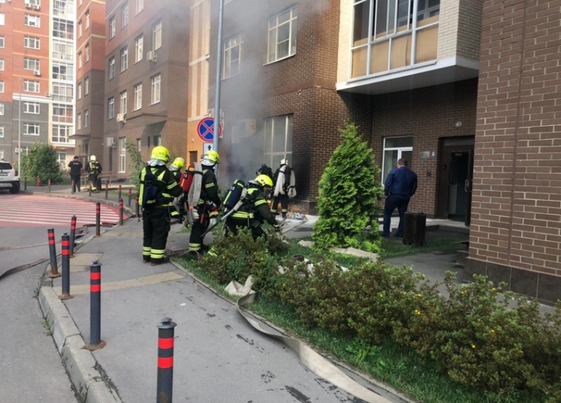 Проведение аварийно-спасательных работ при возгорании