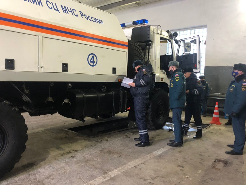 Проведение технического осмотра транспортных средств в ФГКУ "Тульский спасательный центр МЧС России" Проведение технического осмотра транспортных средств в ФГКУ "Тульский спасательный центр МЧС России"