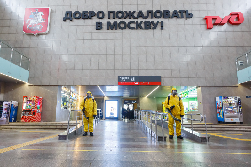 Проведена специальная обработка Ленинградского вокзального комплекса