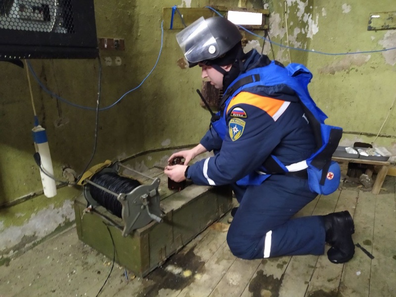 Пиротехники Центра провели уничтожение немецкой авиабомбы SD 50