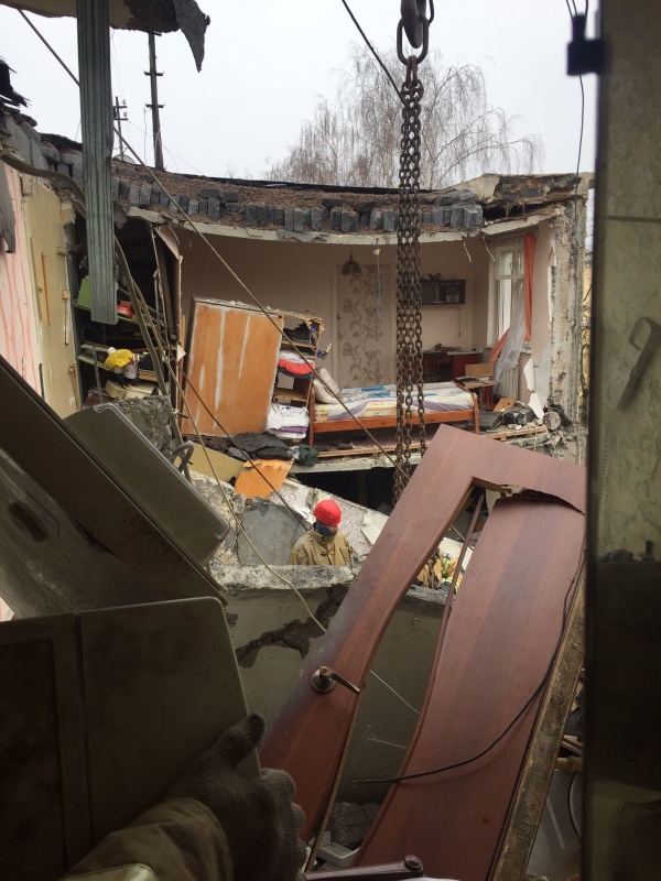 Проведение работ на месте взрыва газа в Ступино