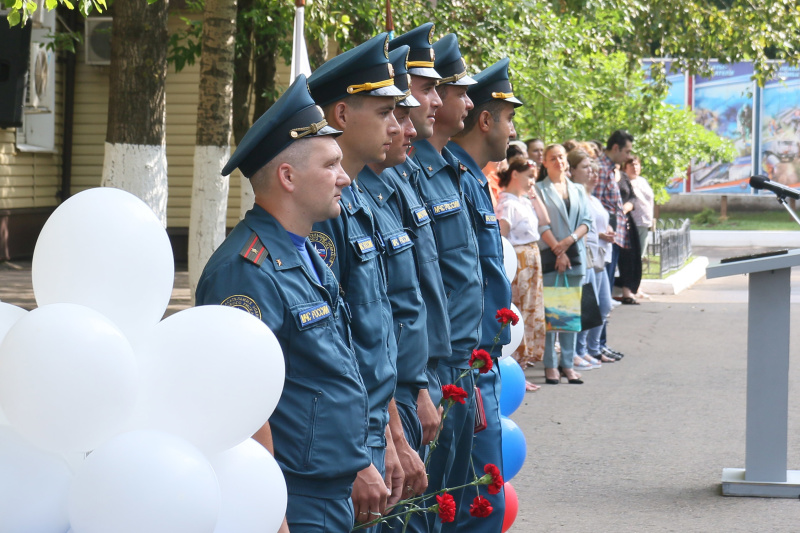 В Центре встретили военнослужащих, прибывших из командировки