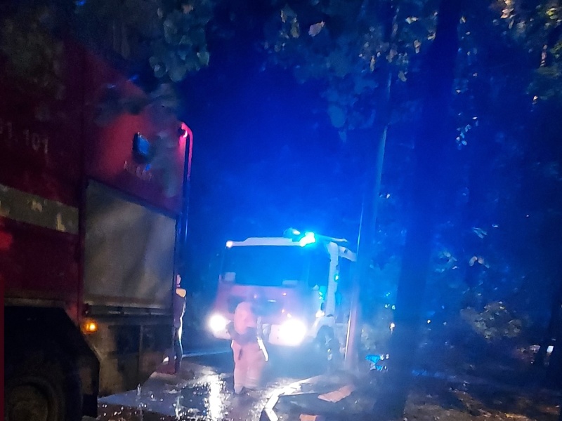 Тушение пожара в поселении Мосрентген