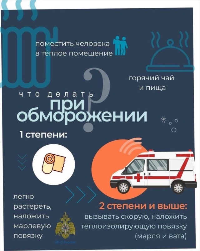 В первые дни зимы напоминаем о правилах безопасности в морозы