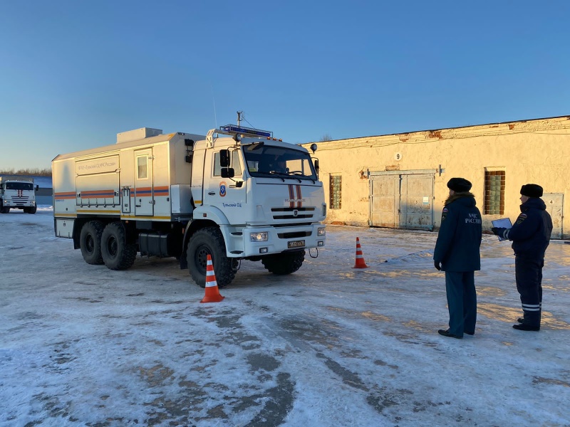 Проведение технического осмотра транспортных средств в ФГКУ "Тульский спасательный центр МЧС России" Проведение технического осмотра транспортных средств в ФГКУ "Тульский спасательный центр МЧС России"