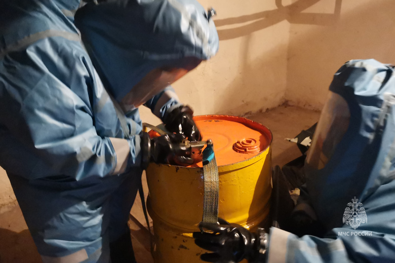 Занятие со штатными газоспасателями