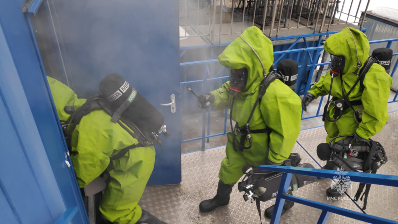 Проведение занятий  по  ведению газоспасательных работ