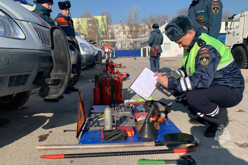 Технический осмотр транспортных средств в  ФГКУ «Волжский спасательный центр МЧС России»