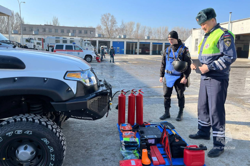 Технический осмотр транспортных средств в  ФГКУ «Волжский спасательный центр МЧС России»