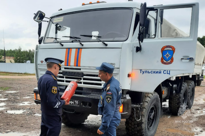 Проведение технического осмотра транспортных средств в ФГКУ "Тульский спасательный центр МЧС России" Проведение технического осмотра транспортных средств в ФГКУ "Тульский спасательный центр МЧС России"