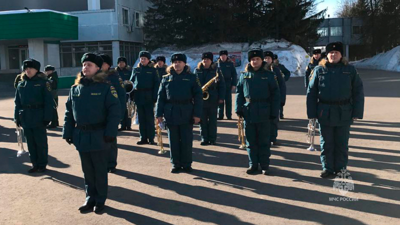 Участие оркестра Центра в парадном расчете