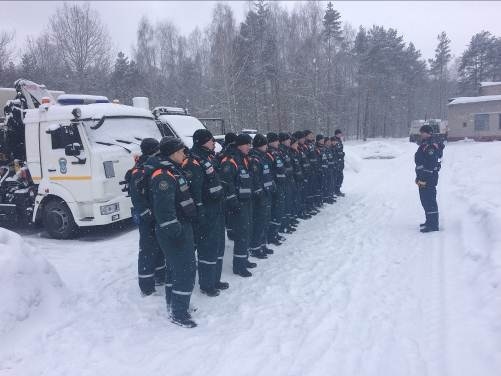 Продолжается тренировка сил Центра, предназначенных для ликвидации последствий возможных ЧС
