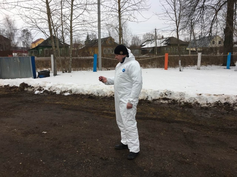 Работа расчета радиационной и химической разведки в районе ТБО "Ядрово"