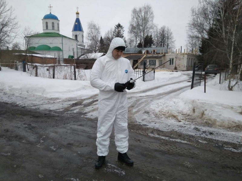 Работа расчета радиационной и химической разведки в районе ТБО "Ядрово"