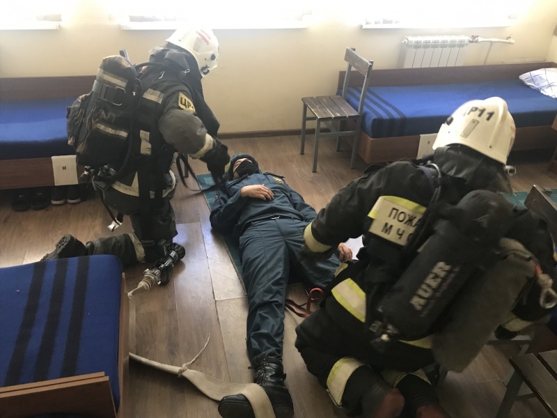 Учебная пожарная тревога в общежитии