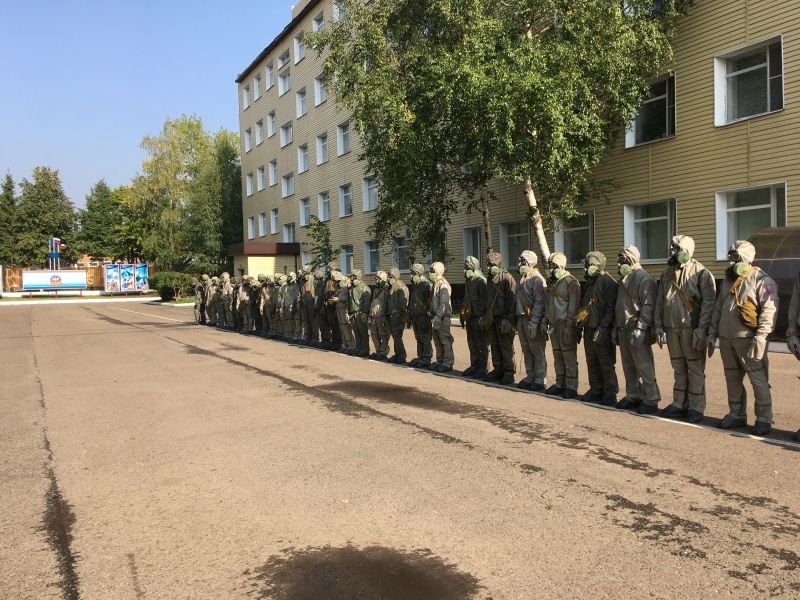 Продолжаются контрольные занятия с вновь прибывшими офицерами