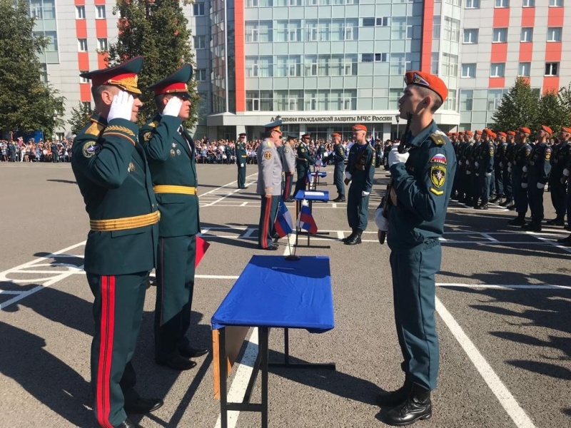 Принятие Военной присяги курсантами ФГБОУ ВПО "Академия гражданской защиты МЧС России"