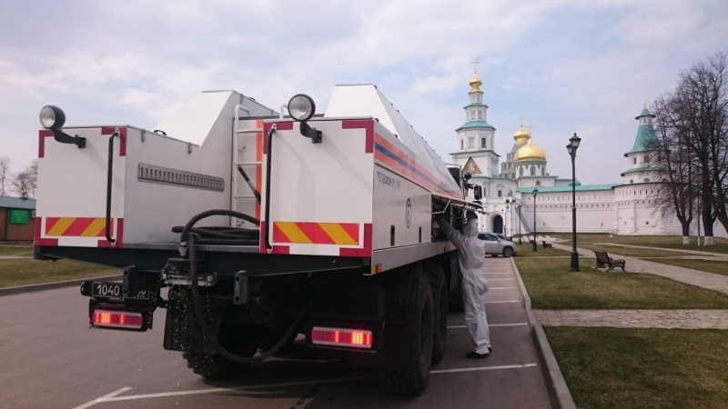 Проведение дезинфекции территории и объектов инфраструктуры