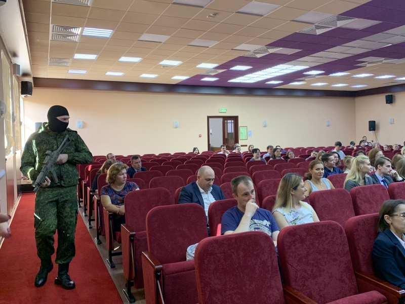 Занятие с личным составом Управления Федерального казначейства по г. Москве по ГО 