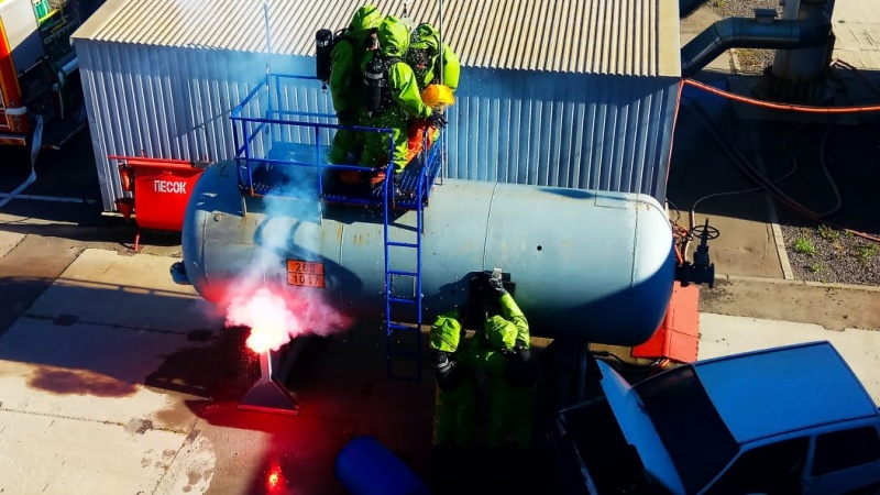 Занятие по тактике действий газоспасателей и газодымозащитников