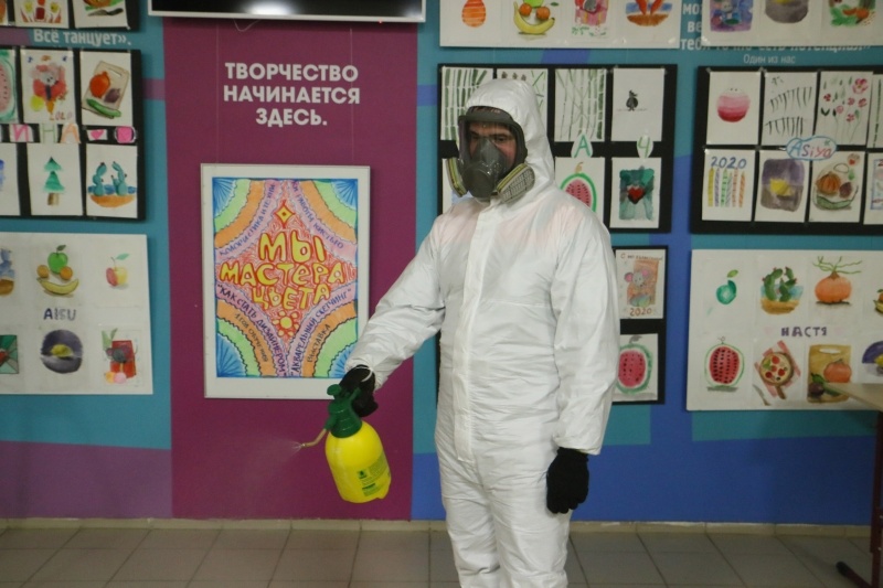 Проведение дезинфекции в поселке Коммунарка