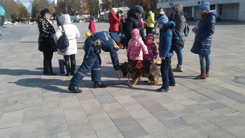 Кинологи Центра приняли участие в проведении праздника "Знания и умения по Гражданской обороне"