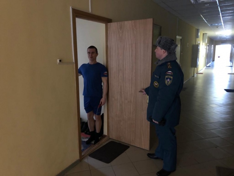 Осмотр мест проживания личного состава 1 управления