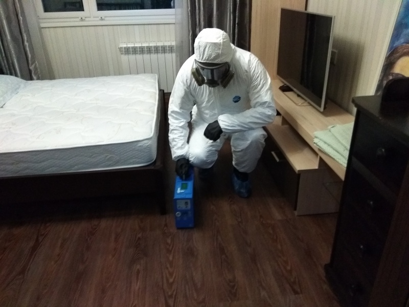 Проведение замеров концентрации паров ртути
